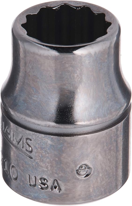 Williams BM-1210 3/8 Drive Shallow Socket, 12 Point, 10mm