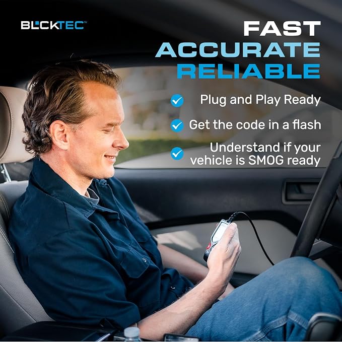 BLCKTEC 400 OBD2 Scanner Diagnostic Tool - Car for All Cars OBDII Compatible Code Reader with Reset Comes Free OBD App On iOS & Android