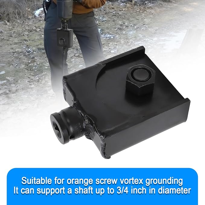 HD50 Heavy Duty 1/2" Square Drive Anchor Adapter - for Eye Bolts & Anchors up to 3/4" Shaft | Fits for Orange Screw Vortex | Impact Wrench Compatible