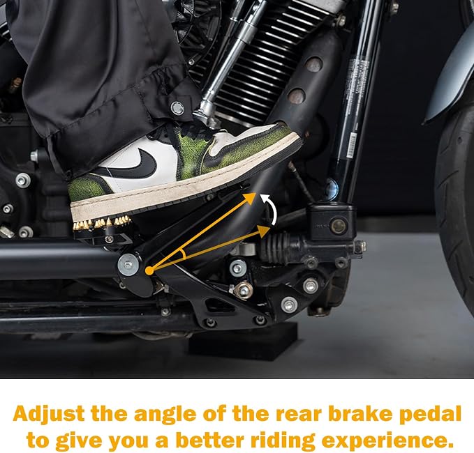 M8 Rear Brake Lever, Clutch Shift Lever for Harley, Brake Linkage Compatible for 2018+ M8 Harley Softail Low Rider S/ST, Street Bob, Makes Braking 20% Easier