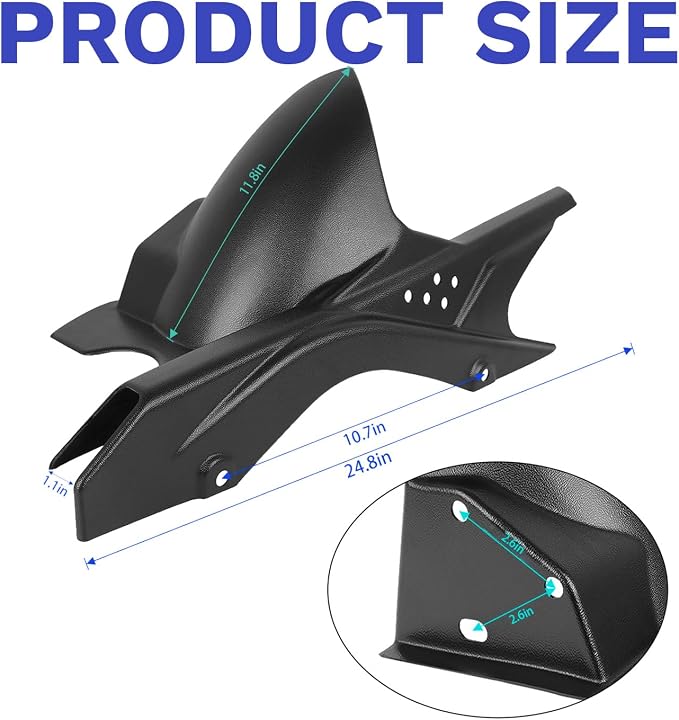 Motorcycle Mudguard Extender Extension Replacement for Yamaha MT03 MT-03 2016-2025 YZFR3 YZF R3 2015-2025 Rear Mudguards Splash Guard (Type A)
