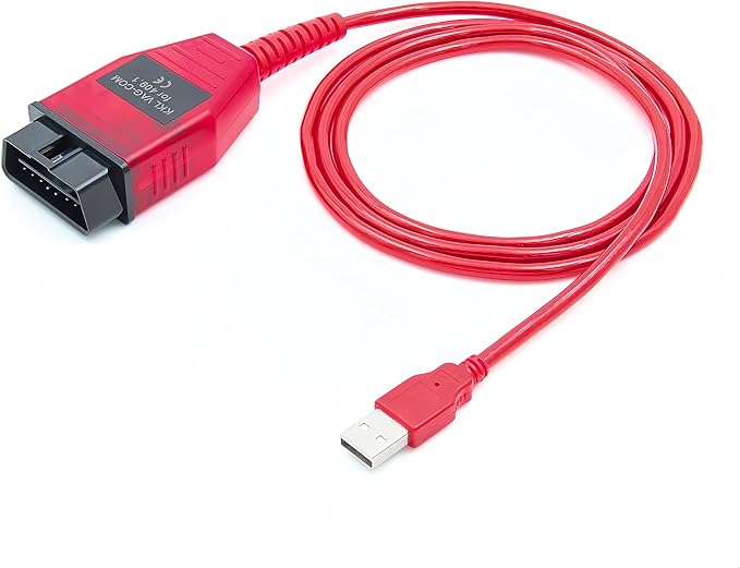 409 OBD2 Diagnostic Cable for VW Audi Skoda and Seat, Built in FT232RL and 2 Real 9241A Chips, Compatible for VAG KKL 409, Driver/APP Must Be Installed