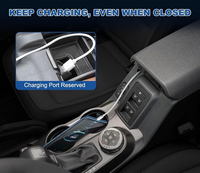 GZSH 2025 Upgrade Center Console Organizer fit for 2025 Ford Bronco 4 Door and License Plate Frame Compatible with Ford Bronco 2025 2024 2023 2022 2021 2/4-Door