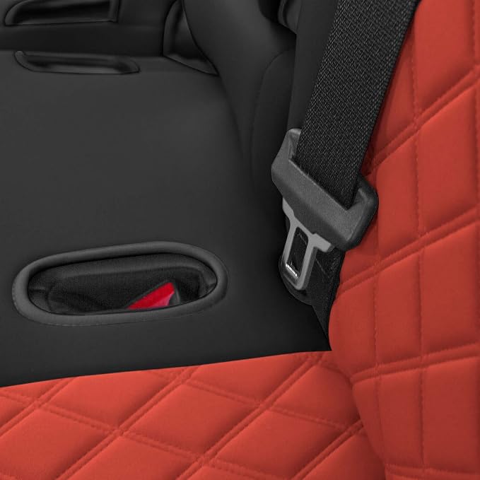 FH Group Custom Fit Car Seat Covers Specifically Made for 2020-2025 Tesla Model Y Ultraflex Neoprene Water Resistant Automotive Seat Covers - Rear Set Red