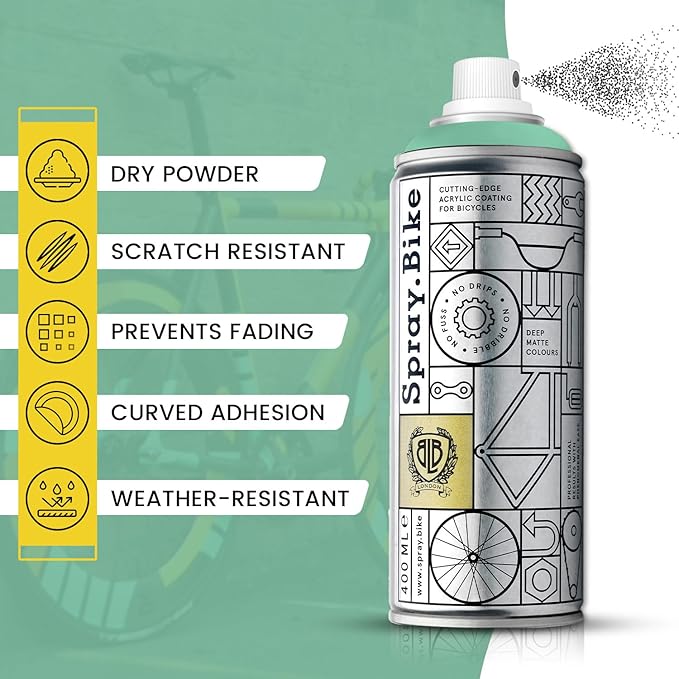 Spray.Bike Spray Paint | Designed Mainly for Bicycles | Multi-Use Acrylic Spray Paint for Metal, Plastic | High Coverage Bike Paint, 400ml, Ariel