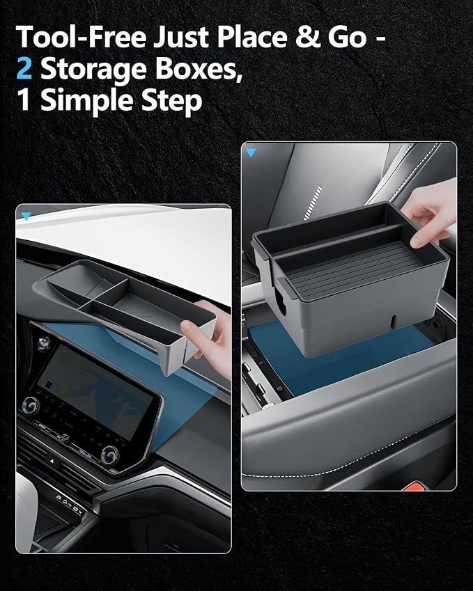 SKTU 3Pack for 2025 2026 2027 Lexus TX Dashboard Storage Box for 2025-2027 Lexus TX 350/500h/550h+ Double Layers Center Console Organizer & Dashboard Organizer Lexus TX 2025 2026 2027 Accessories