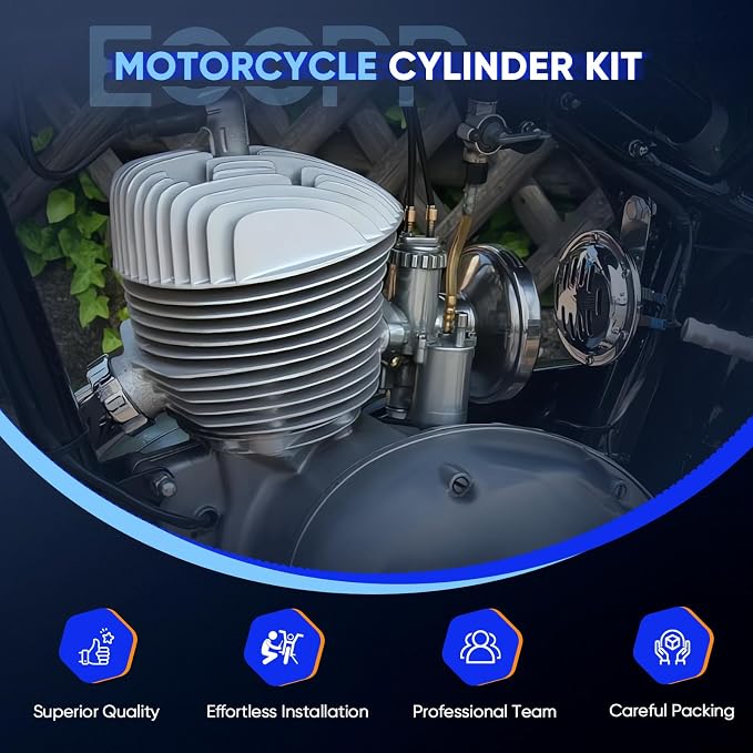 ECCPP New Cylinder Piston Ring Gasket for Honda for Rancher 350 for TRX350 for TRX350FE 4x4 2000 2001 2002 2003 2004 2005 2006 Cylinder Piston Gasket Top End Kit