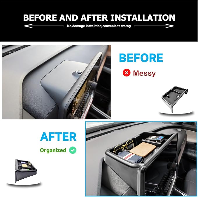 EDBETOS Center Console Organizer and Dashboard Organizer for 2023 2024 2025 Toyota Grand Highlander