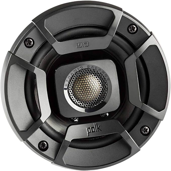 Polk Audio DB402 DB+ Series 4 Inch Speakers Car Audio with Marine Certification, Car Coaxial Speakers, Black