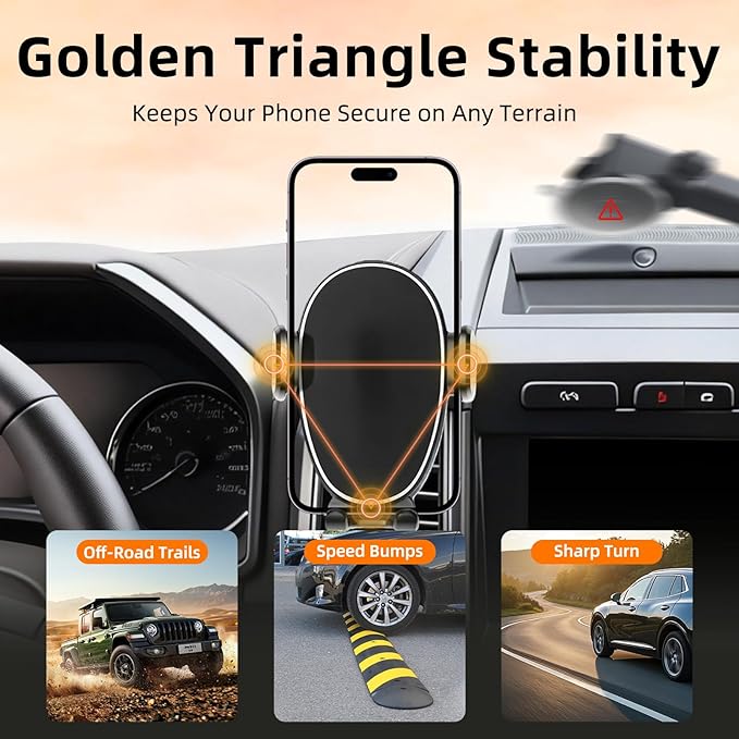Phone Mount for Ford F150 (2015–2020), 360° Adjustable Dashboard Phone Holder, Hands-Free Car Smartphone Mount for iPhone, Google & Android, Ford F-150 Interior Accessories, Gifts for Car Guys