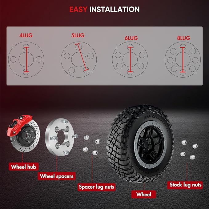 4Pcs GDSMOTU 4x110 to 4x156 Wheel Spacers for Suzuki for Eiger 400/King Quad 400/Eiger 400, for Honda Foreman Rubicon 500/Rancher 420, 1 inch Wheel Adapters & Spacers with 12x1.25 Studs 74 mm Bore