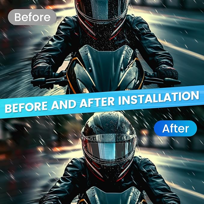 Motorcycle Anti Fog Film, Universal Fit Helmet Visors Insert Waterproof Fog Resistant Clear Vision
