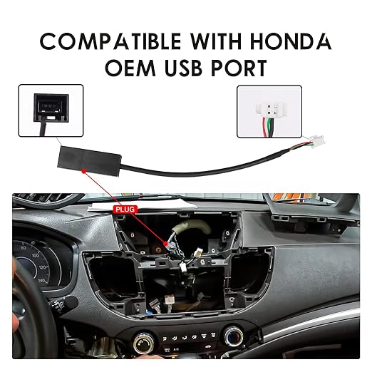 16PIN Car Radio Wire Harness with Canbus Adapter for 2012-2016 Honda CRV 2.0L 2012-2015 Civic Support Steering Wheel Controls, Factory Backup Camera for Aftermarket Android Stereo Head Unit