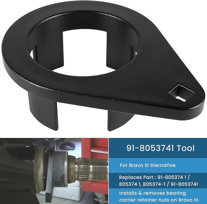 Danti Bravo 3 Tool Kit - 91-8053741 Bearing Carrier Nuts Tool & 91-805457T1 Propeller Prop Nut Socket Wrench & 91-805374 Blackhawk Drive Bearing Carrier Tool - for Mercury Bravo III Sterndrives