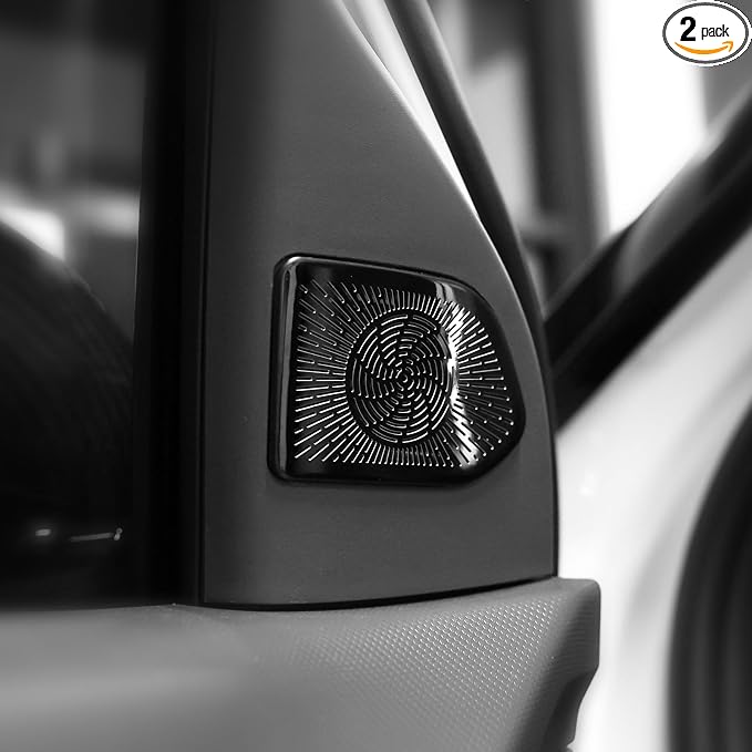 YOUTOOCAR Stainless Steel Door Speaker Covers Tweeter Audio Speaker Covers Trim Compatible with Kia EV3 2026 Accessories (Black)