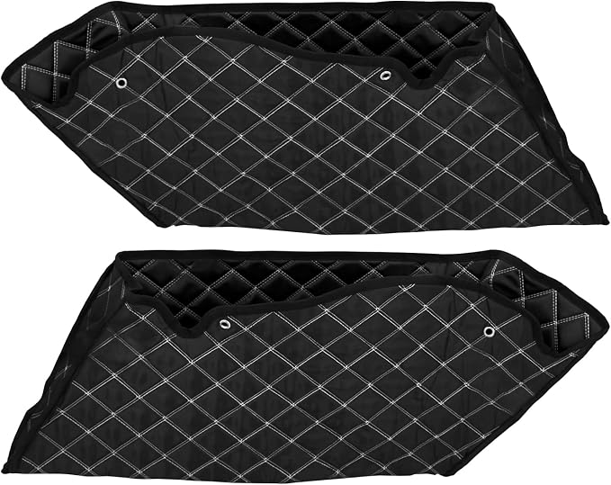 4'' Stretched Saddlebag Liners Inserts White Thread Compatible with Harley Touring 2014-2023 1 Pair