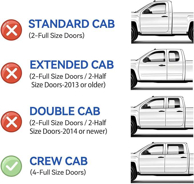 in-Channel Window Visors Rain Guards for 2015-2022 Chevy Colorado/GMC Canyon Crew Cab, Window Vent Wind Deflectors Visors Shades for 15-22 Colorado/Canyon Crew Cab