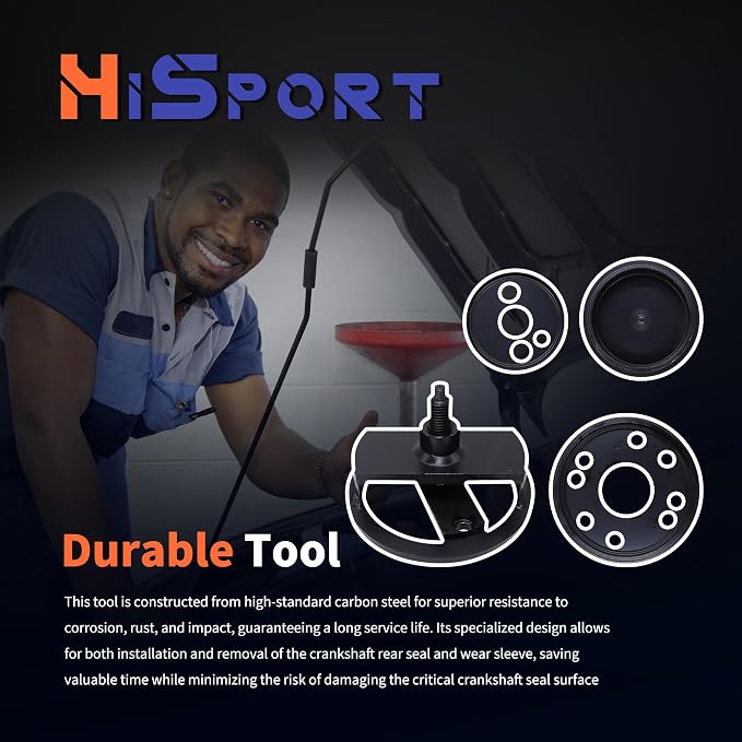 HiSport Front and Rear Crankshaft Seal Remover & Installer Kit - Compatible with 1989-2016 Cummins 3.9L 5.9L 6.7L - Replacement for 3824500 3164660 ST224C 3824078 5395259 2063800090