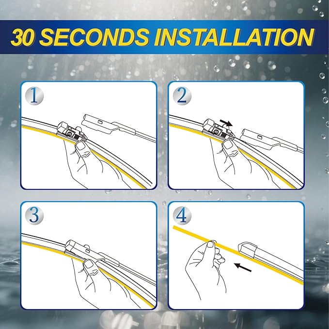 5 PLUS® Windshield Wipers Replacement for 2024-2021 Chevy Tahoe Suburban/GMC Yukon Yukon XL,Silicone Water Repellent Wiper Blades-22"/22"/13"(Set of 3), OEM Fit, All-Season, Easy Installation