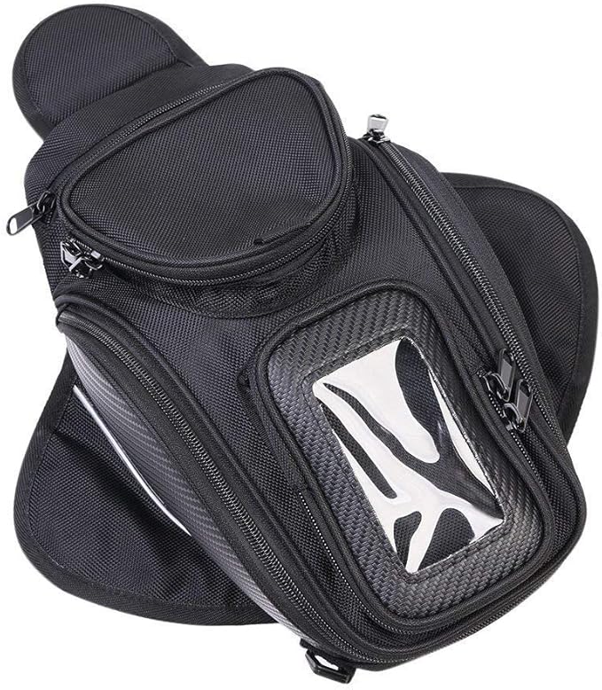 Universal Motorcycle Oil Fuel Tank Bag Magnetic Motorbike Riding Waterproof Bag Black