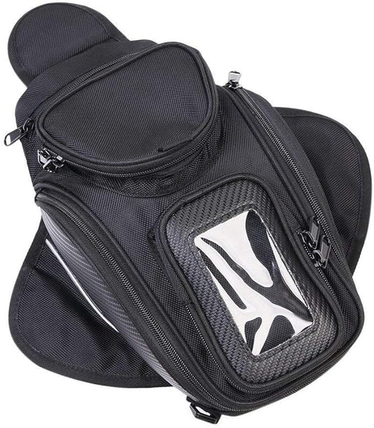 Universal Motorcycle Oil Fuel Tank Bag Magnetic Motorbike Riding Waterproof Bag Black