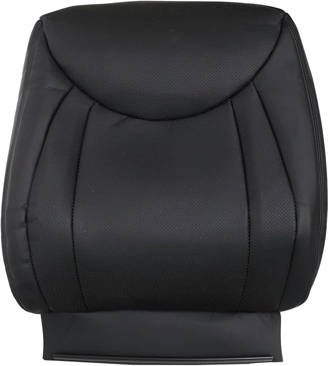 NLQR Front Driver and Passenger Side Bottom & Top Back Replacement Seat Covers Black Perforated Microfiber Leather Compatible with Lexus LS430 2001 2002 2003 2004 2005 2006