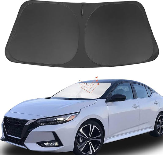 Front Windshield Sun Shade Foldable Car Front Window Sun Shade Windshield Shade Custom Fit for 2020-2025 2026 Nissan Sentra Block UV Rays Accessories Heat Keep Cooler