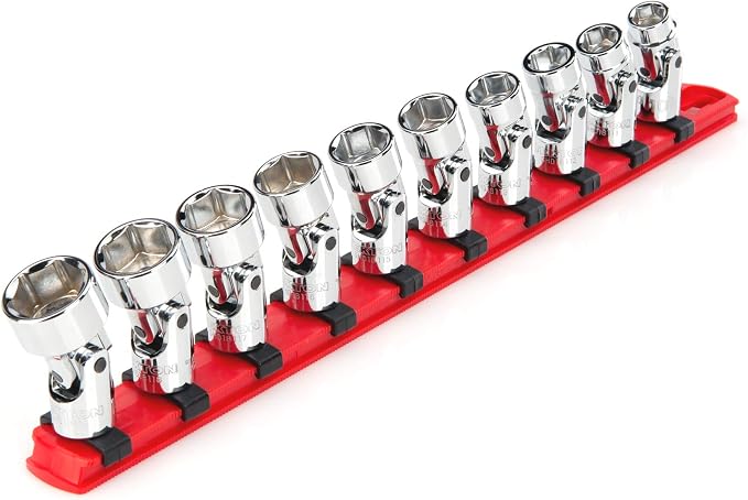 TEKTON 3/8 Inch Drive Universal Joint Socket Set, 10-Piece | SHD91119
