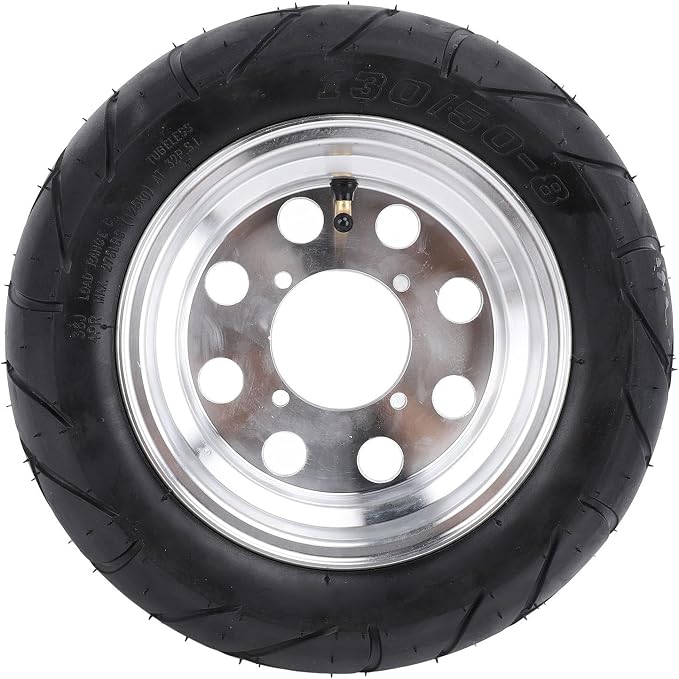 Tbest 130 50 8 Rear Tire Puncture Tubeless Vacuum Tyre with Hub for Monkey Bike Z50R Electric Scooter Inch Wheels Aluminum Alloy Rubber Brass