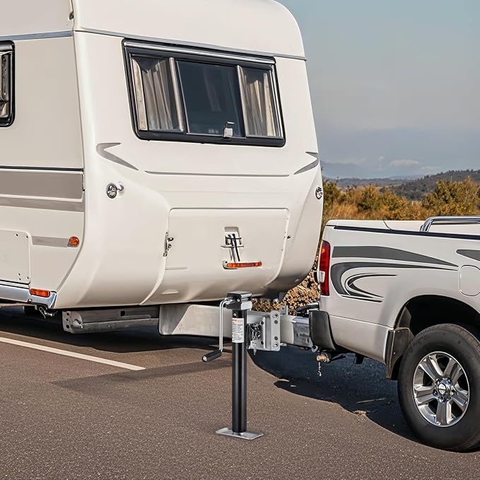 VEVOR 5000 lbs Dynamic Load Capacity, Heavy Duty Swivel Bolt-on Trailer Jack, 14.3" Lift Trailer Jack Stand with Handle for RV, Horse, Utility, and Yacht Trailers