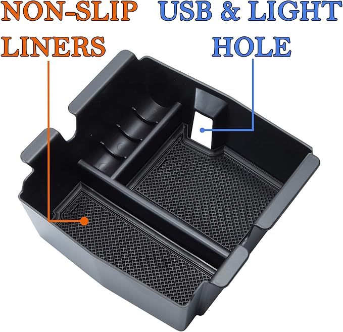 JKCOVER Center Console Gear Shift Organizer Tray and Armrest Organizer Tray Compatible with Jeep Wrangler JL/JLU 2018 2019 2020 2021 2022 and Gladiator JT Truck 2020 2021 2022 Organizer Accessories