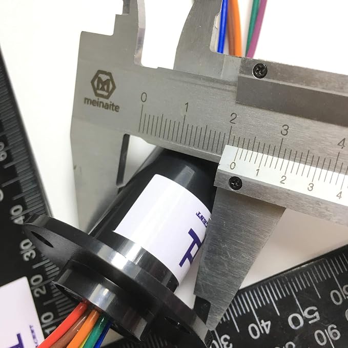 Taidacent 3 4 8 Wires 5A 10A 15A 30A Electrical Slip Ring Collector Ring Rotary Electrical Contact Joint Rotary Connector Commutator (8 Wires 10A Diameter 22mm)