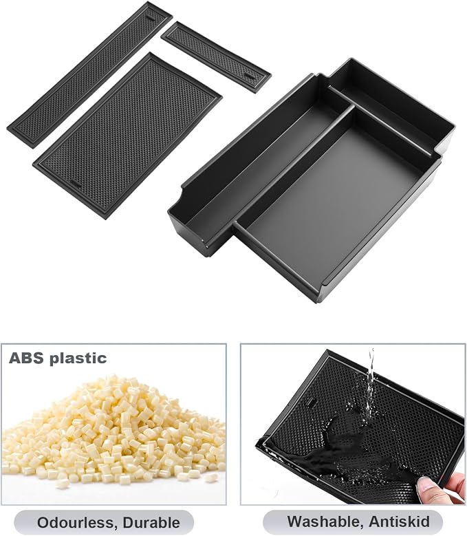 SKTU for 2026 Nissan Pathfinder Center Console Organizer for 2026+ Nissan Pathfinder (SV/SL/Rock Creek/Platinum) Console Tray Nissan Pathfinder 2026 Accessories ABS Insert Armrest Storage Box