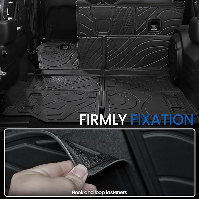 Cargo Mat Backrest Mats for Jeep Wrangler JL 2018-2025 2026 Unlimited 4-Door (Not fit JK/4XE/2-Door), All Weather TPE Cargo Liner Trunk Mat Accessories (Cargo Mat with Backrest Mat)