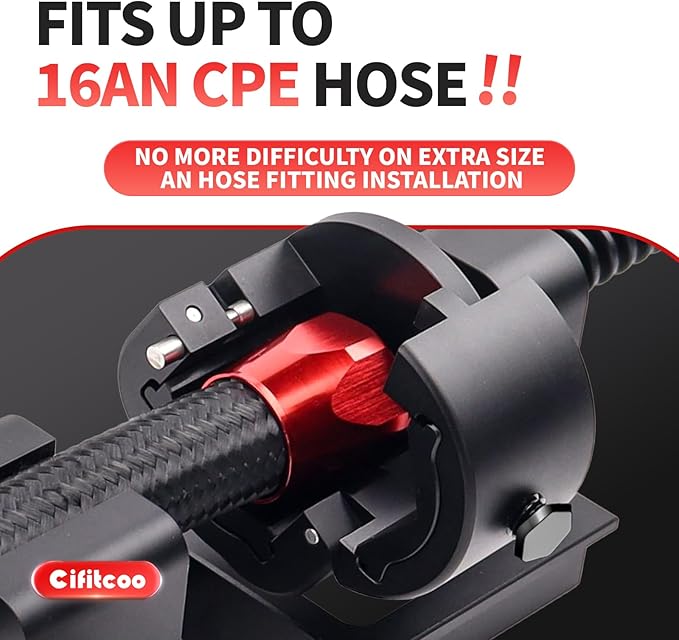 The Complete AN Fitting Kit: AN Fittings Installation Tool + Blue AN Wrench, Covers -3 to -16AN Sizes, No Damaged Fittings, Perfect for Fuel & Oil Lines