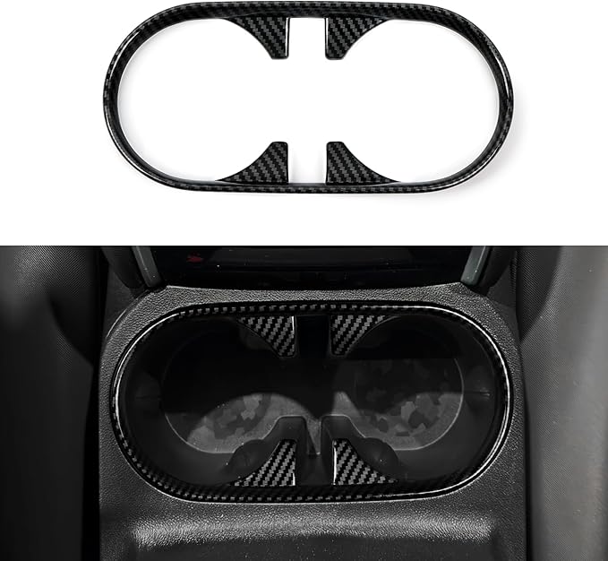 Car Center Console Cup Holder Cover Trim Accessories for Chevrolet Colorado/GMC Canyon 2023 2024 2025 ABS Interior Decals Carbon Fiber Stickers