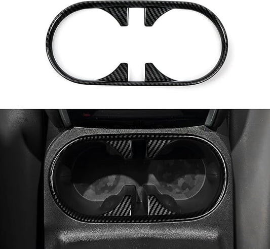 Car Center Console Cup Holder Cover Trim Accessories for Chevrolet Colorado/GMC Canyon 2023 2024 2025 ABS Interior Decals Carbon Fiber Stickers