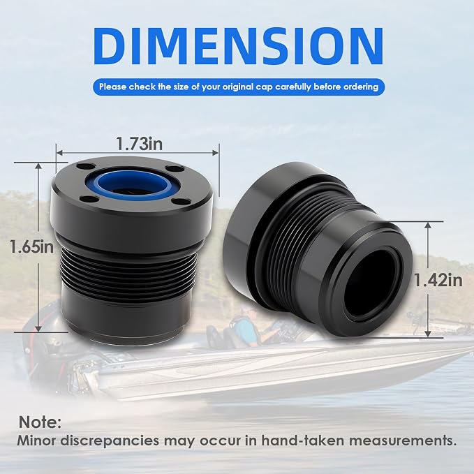 Steering Actuator End Cap Seal Kit for Mercury Outboard for Uflex UC128 UC128-OBF SVS Cylinders - Replaces 898349A15 898349A14 898349A11 FSM120 2pcs