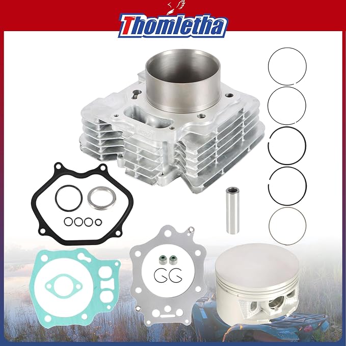 Top End Kit Cylinder Piston Gaskets Kit Replacement for Honda Foreman 450 TRX450 1998 1999 2000-2004 Replacement for 12100-HN0-A00 12251-HN0-A01