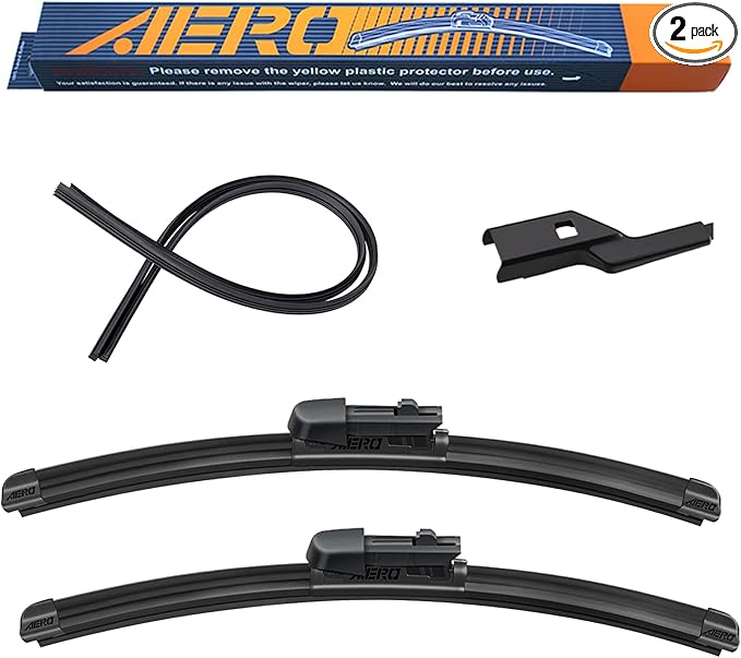 AERO Avenger 22"+22" Premium All-Season Windshield Wiper Blades with Extra Refills OEM Replacement for Land Rover Range Rover Evoque 2019-2016 (Set of 2)