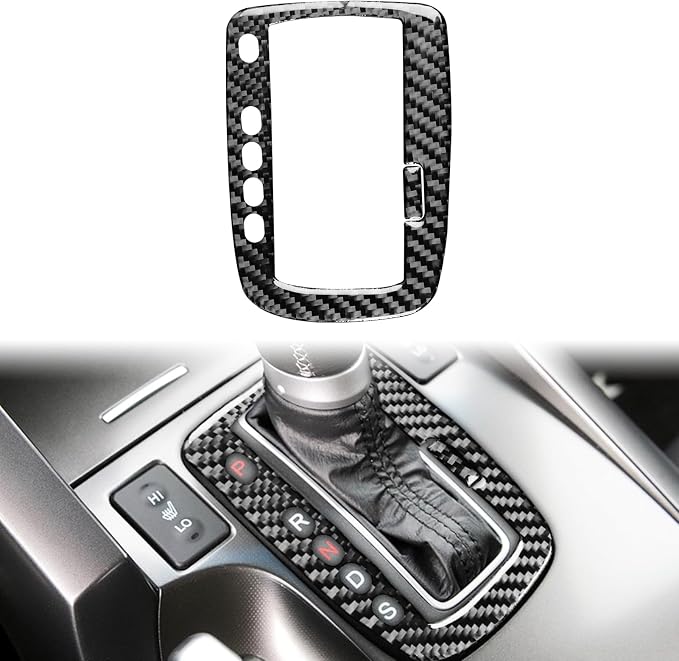 Black Soft Carbon Fiber car Interior Gear Frame 2/Piece Decorative Sticker Suitable for Acura TSX 09-14 Carbon Fiber car Interior