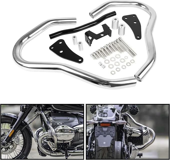 Highway Crash Bar Engine Guard Compatible with BMW R18 R18B Classic R 18 2020 2021 2022(Chrome)