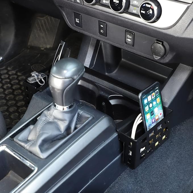 Hyorabyn for Toyota Tacoma 2016 2017 2018 2019 2020 2021 2022 2023 Car Center Storage Box Seat Phone Key Card Tray Glove Storage Box Organizer