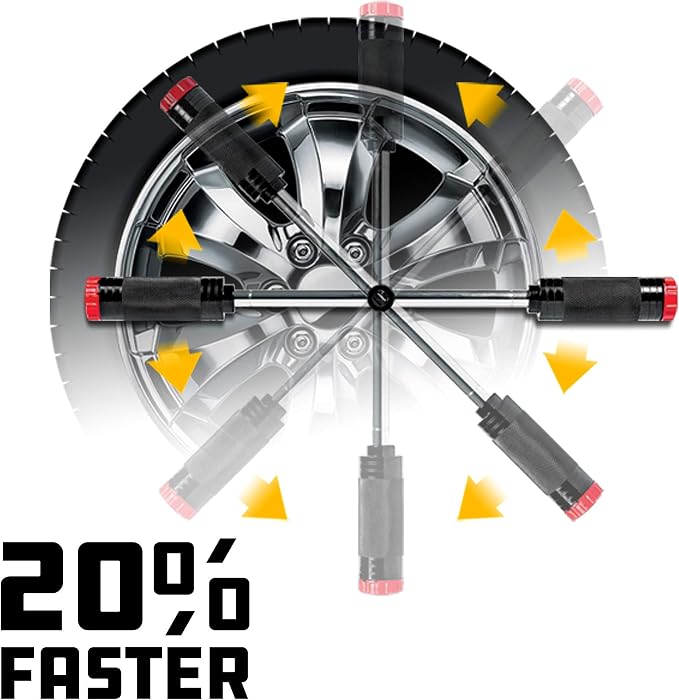 Powerbuilt Billy Club Universal Lug Wrench, Change Vehicle Tires Fast, Break Loose Lug Nuts, Emergency Car Roadside Services - 642250 Large