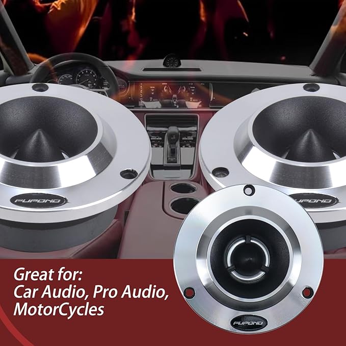 4'' Tweeters, 300watts,4 Ohm Ferrite tweeters for car Audio,Titanium Film Aluminium Panel Bullet tweeters Speakers,Pair