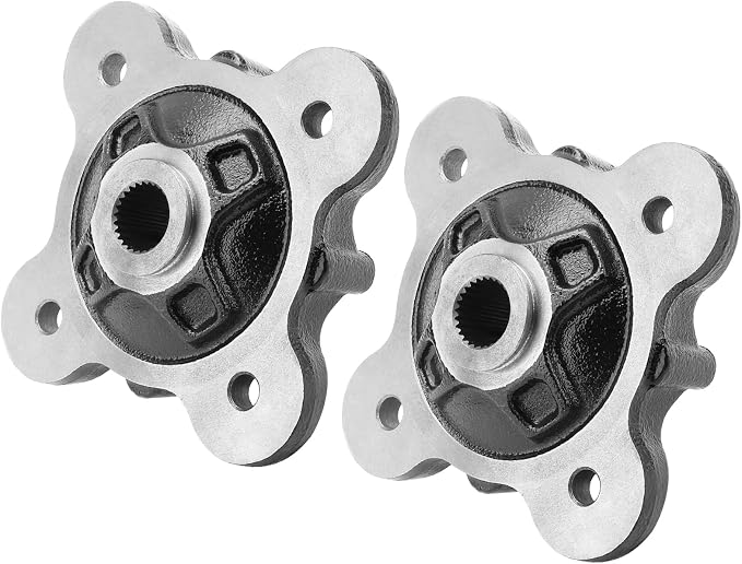 2 Pcs Rear Wheel Hub Machined Black Compatible With Polaris Ranger 900 1000 570-Full-Size Diesel HST Brutus Pro-XD GEM-eM1400 M1400-Gas
