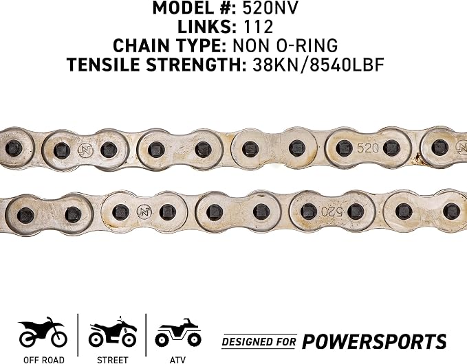 NICHE Drive Sprocket Chain Combo for Yamaha YZF-R3 MT-03 YZF-R25 MT-25 Front 14 Rear 43 Tooth 520NZ Standard 112 Links