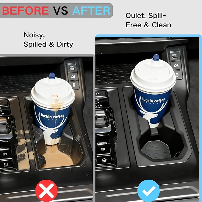 4PCS Center Console Accessories for Toyota RAV4 2026, Center Console Organizer+Cup Holder Insert+Wireless Charging Anti-Slip Mat