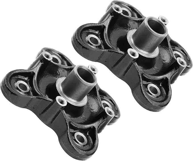 2 Pcs Rear Wheel Hub Machined Black Compatible With Polaris Ranger 900 1000 570-Full-Size Diesel HST Brutus Pro-XD GEM-eM1400 M1400-Gas