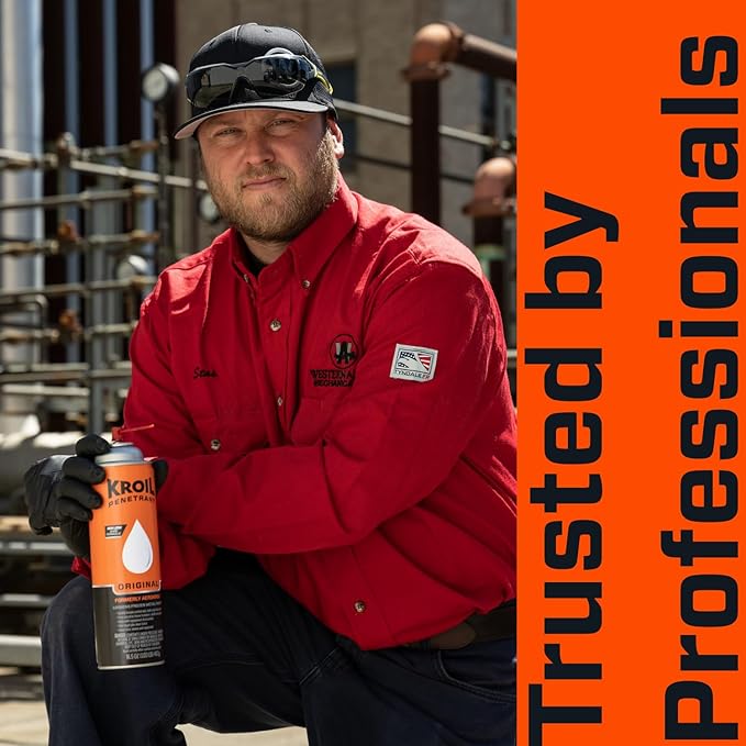Kroil Original Penetrating Oil (Aerosol Spray-10oz Can-12 Pack) | Penetrant for Rusted Bolts, Metal, Hinges, Chains, Moving Parts | Rust, Corrosion Inhibitor (KS102)